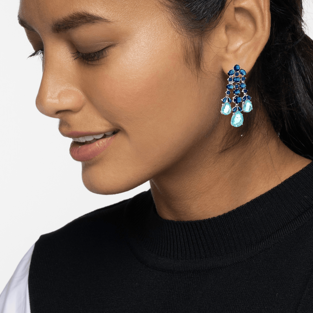 Modern Blue Crush Drop Dangle Earrings | The Shop'n Glow