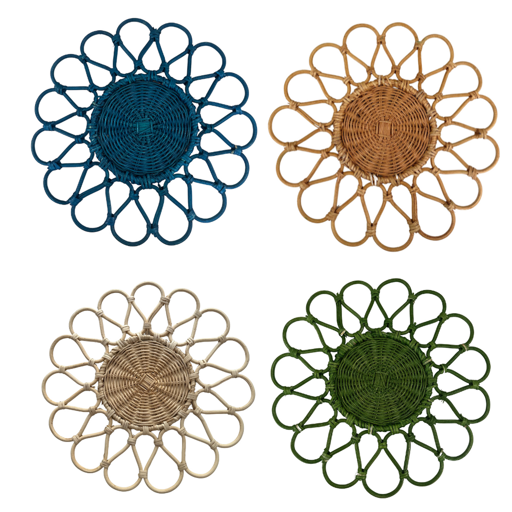 Handmade Rattan Round Placemats (Set of 2) | The Shop'n Glow