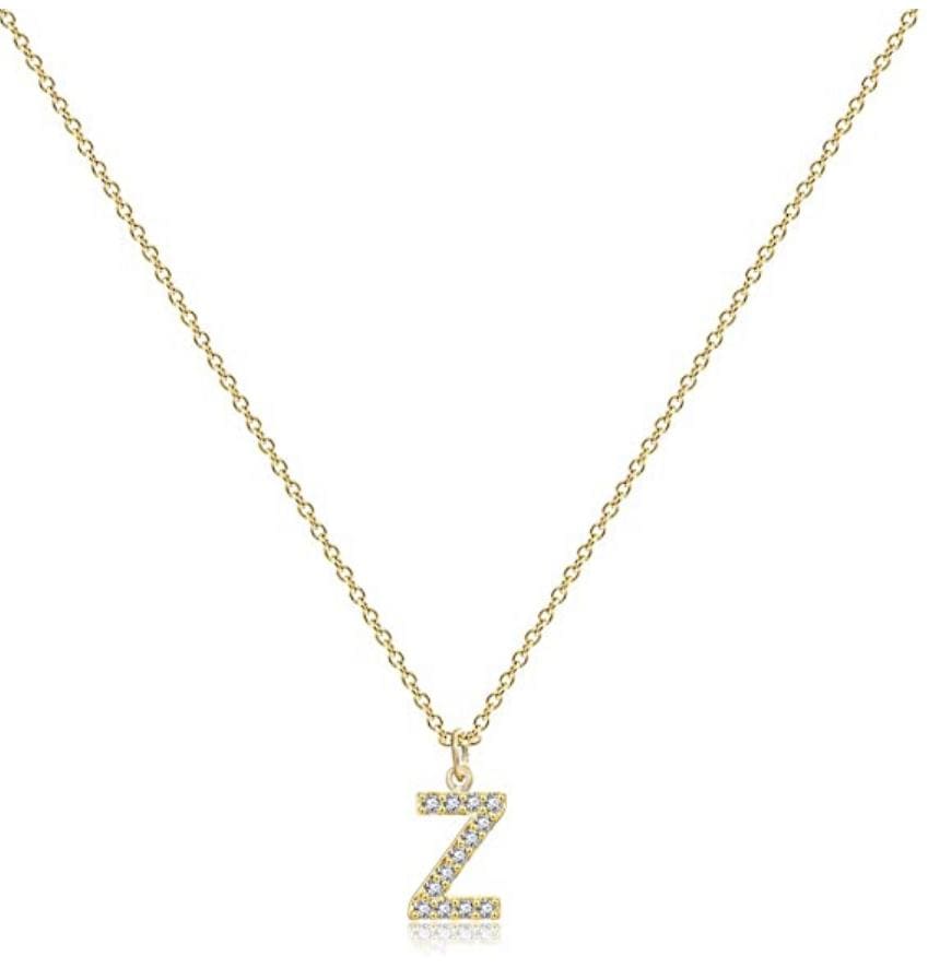 18k Gold Tiny Initial Letter Necklace - The Shop'n Glow