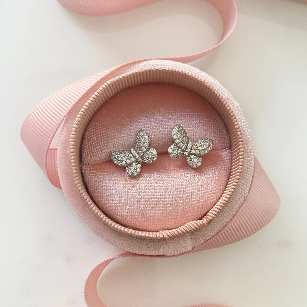Silver Butterflies Stud Earrings | The Shop'n Glow