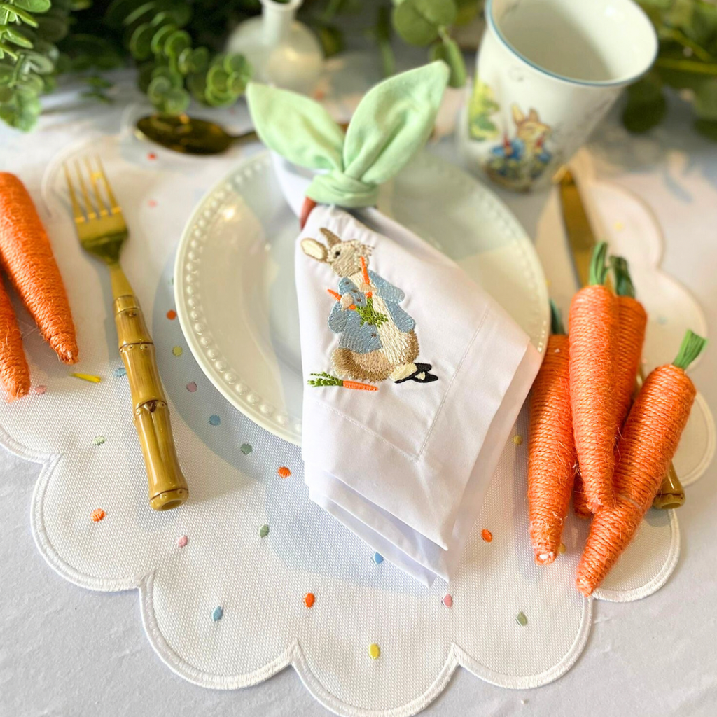 Colorful Polka Dot Placemats with Scalloped Edges(Set of 2) | The Shop'n Glow