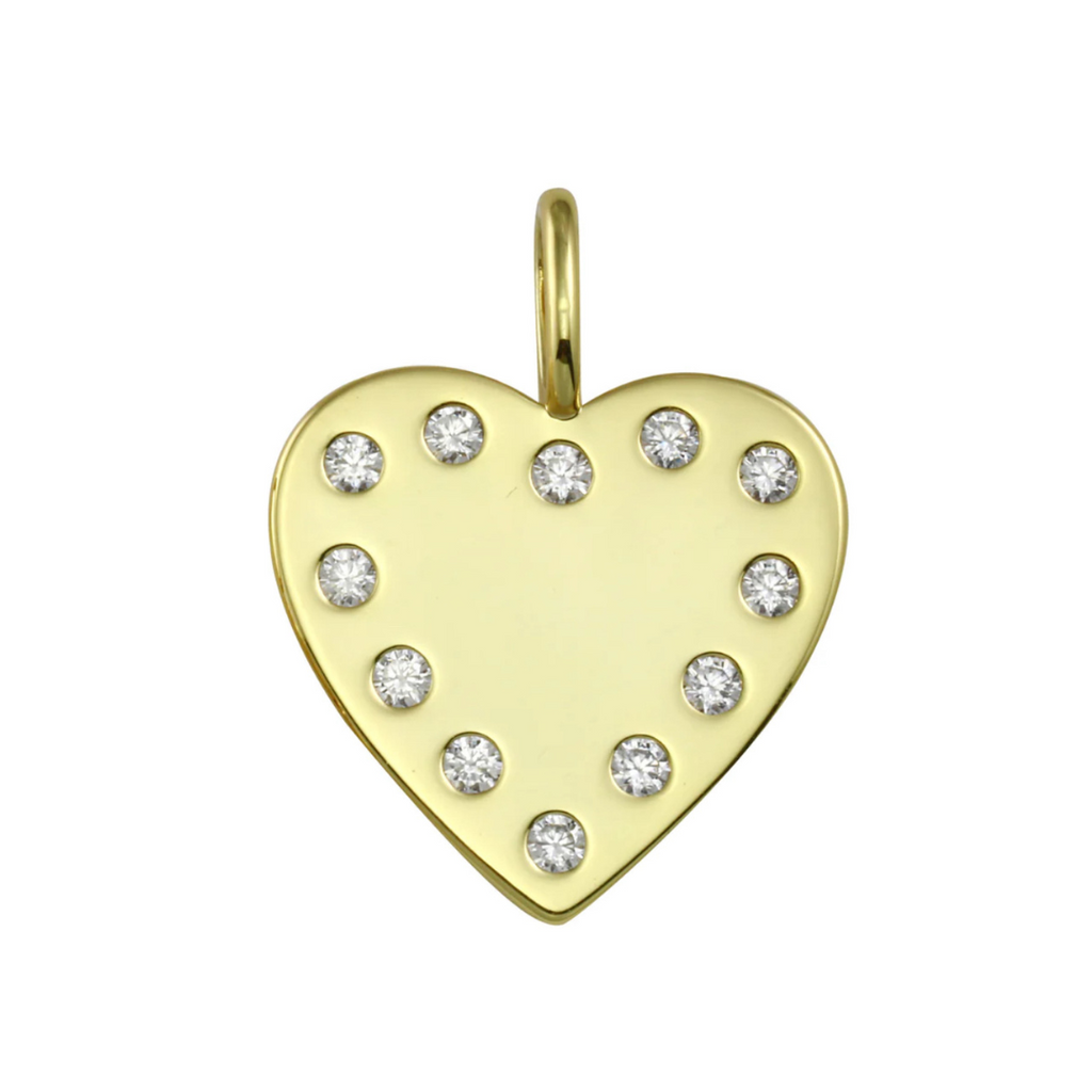 Love Heart Pave Charm Pendant | The Shop'n Glow