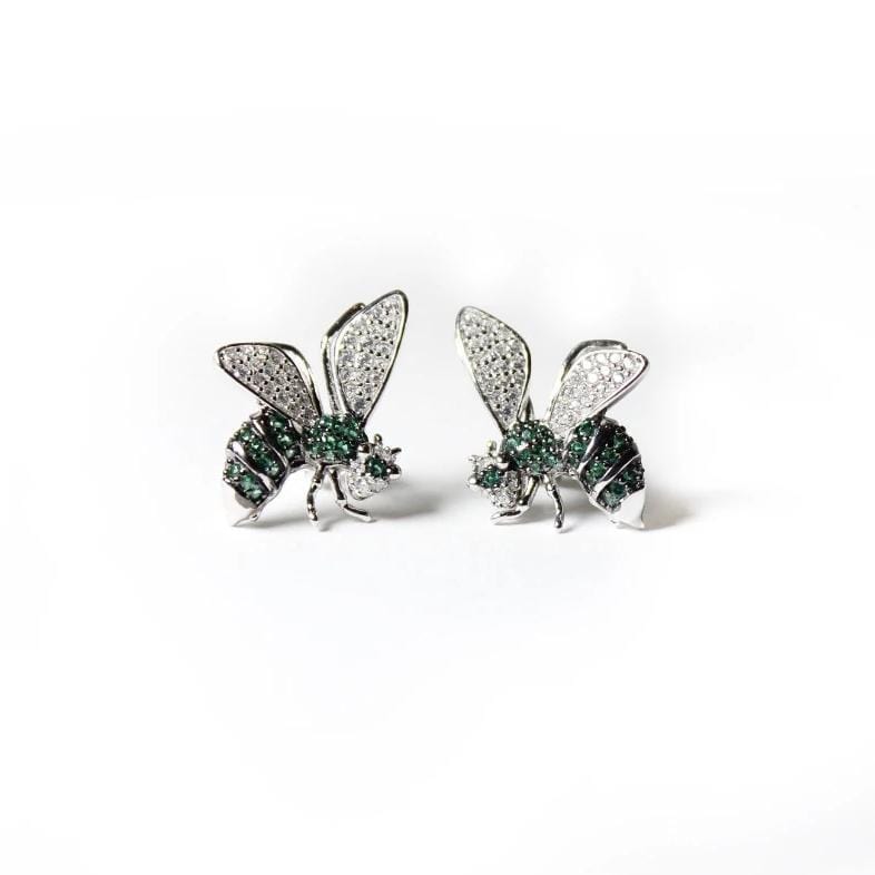 Sterling Silver Wasp Stud Earrings - The Shop'n Glow