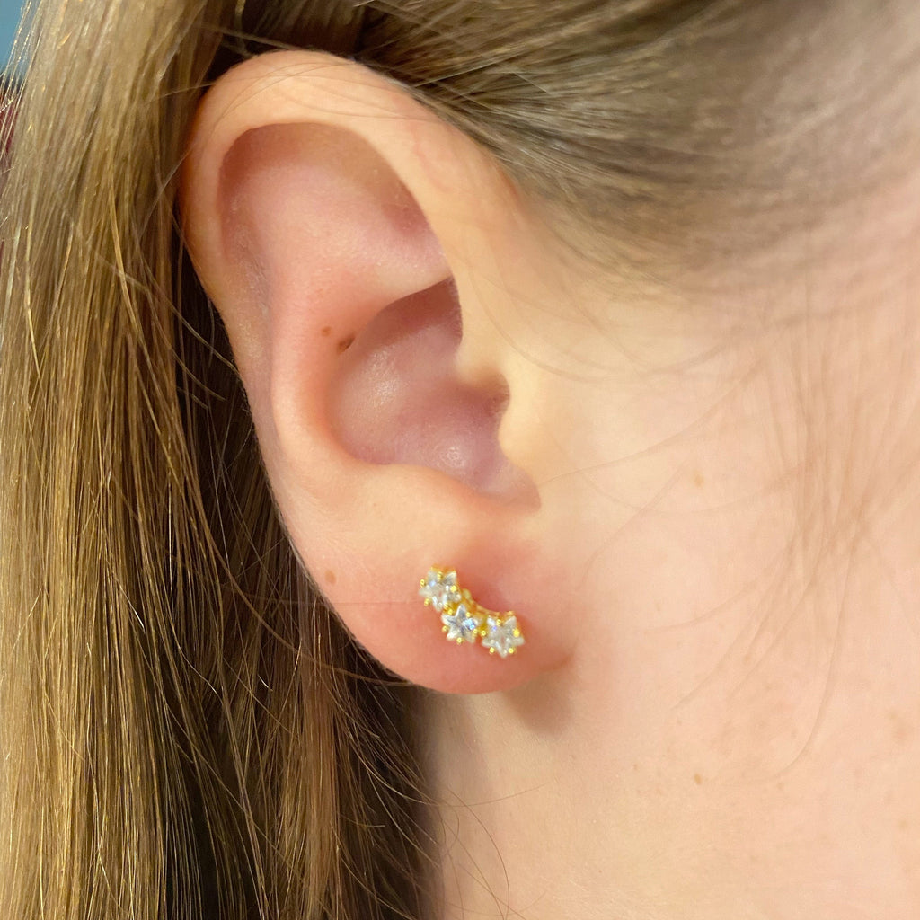 Small Trio of Stars Stud Earrings | The Shop'n Glow 