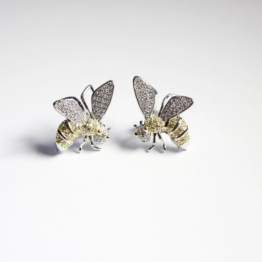 Sterling Silver Wasp Stud Earrings - The Shop'n Glow