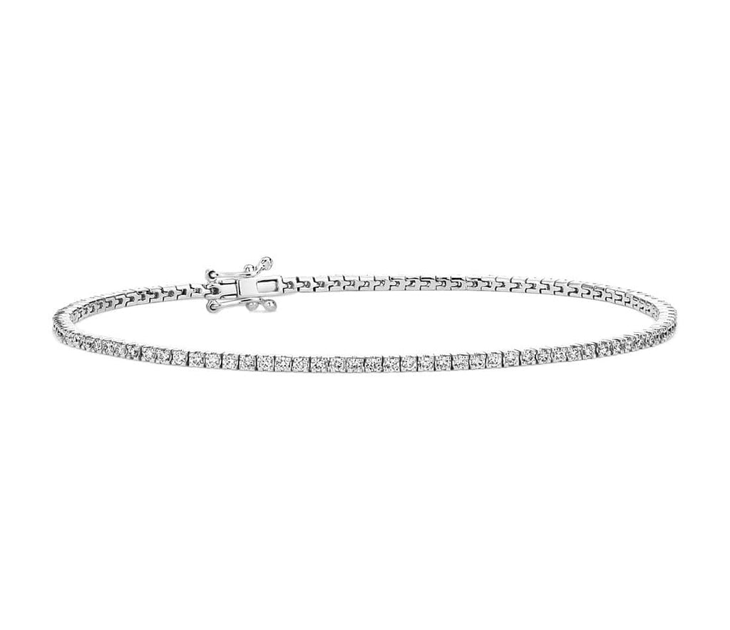 Tennis Thin Bracelet Silver | The Shop'n Glow