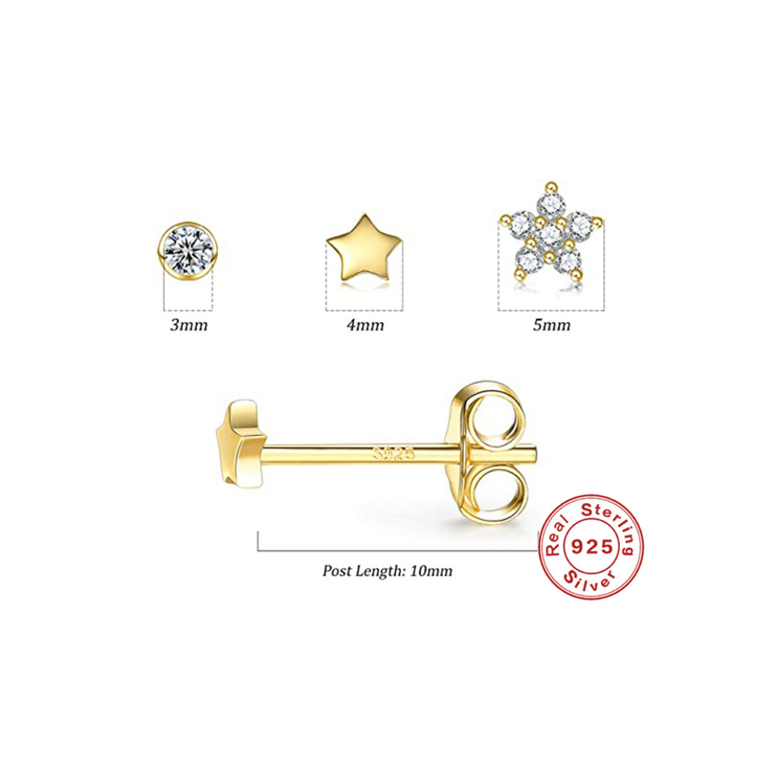 9ct gold 2025 stud earring sets