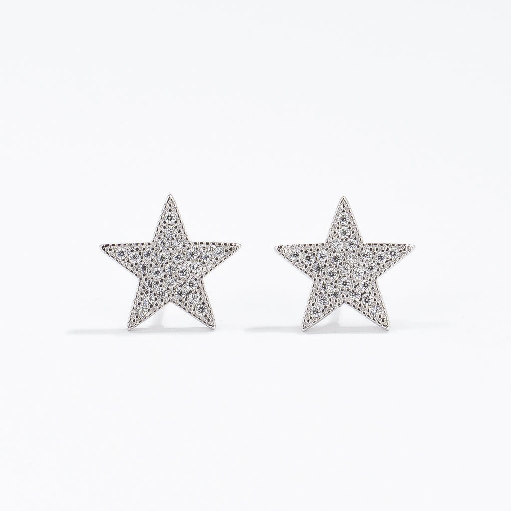 Sterling Silver Stars Stud Earrings - The Shop'n Glow