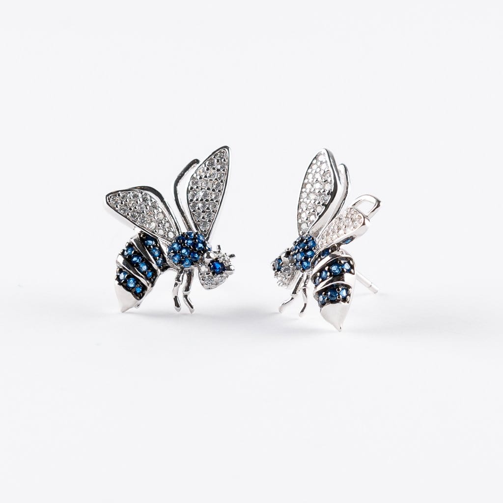 Sterling Silver Wasp Stud Earrings - The Shop'n Glow