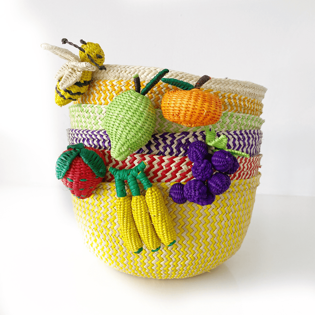 Palma de Iraca Basket with Fruits \ The Shop'n Glow