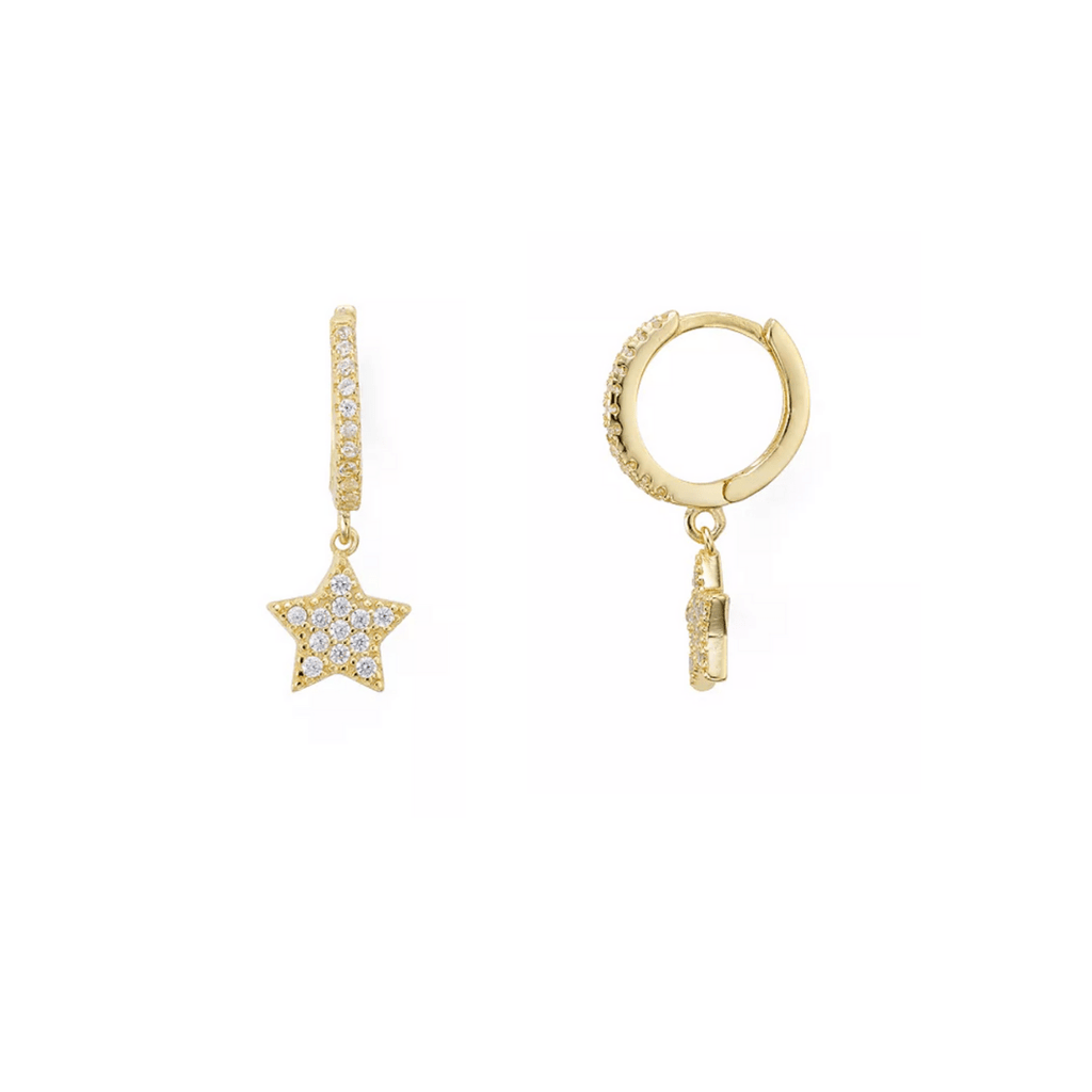 Sterling Silver Star Hoops - The Shop'n Glow