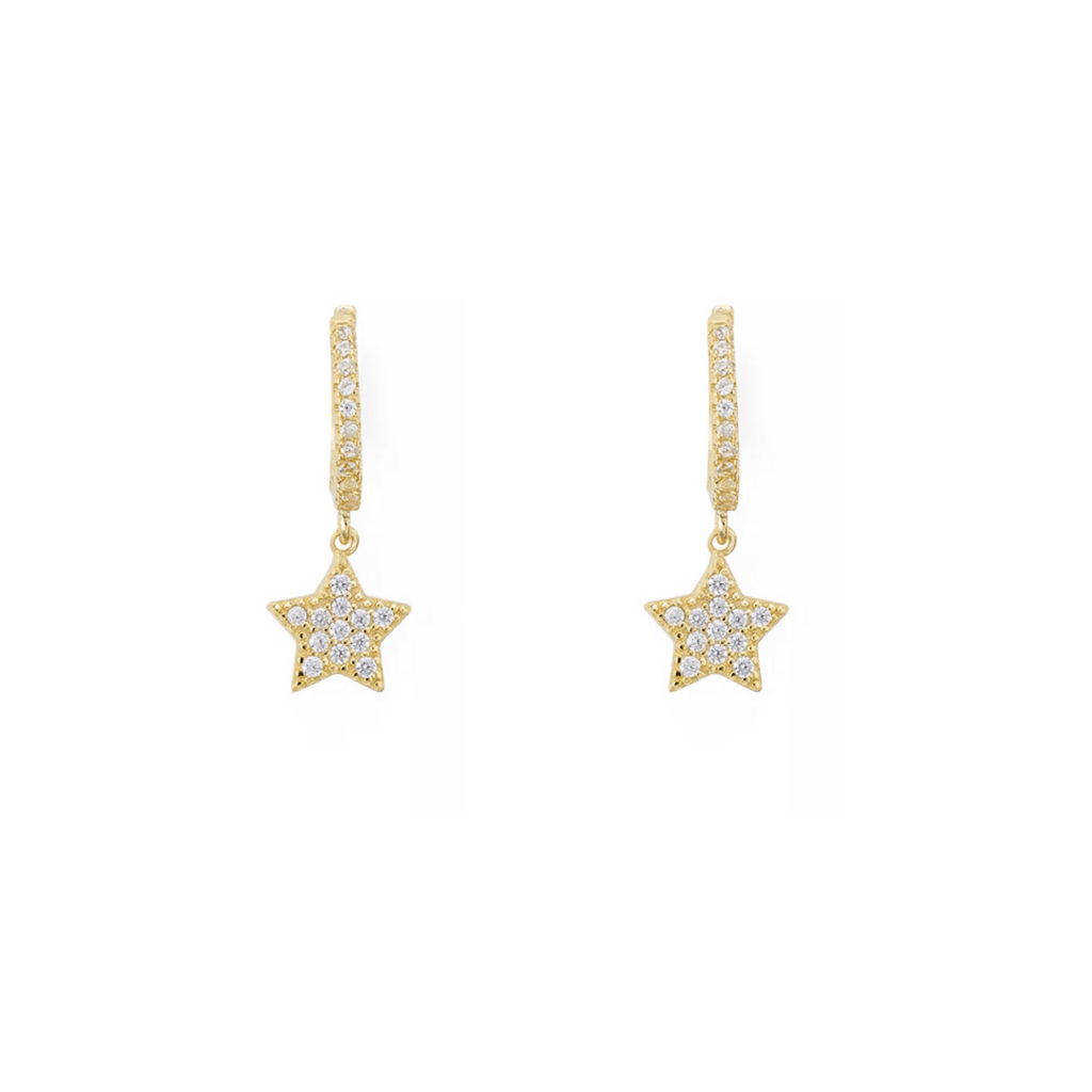 Sterling Silver Star Hoops - The Shop'n Glow