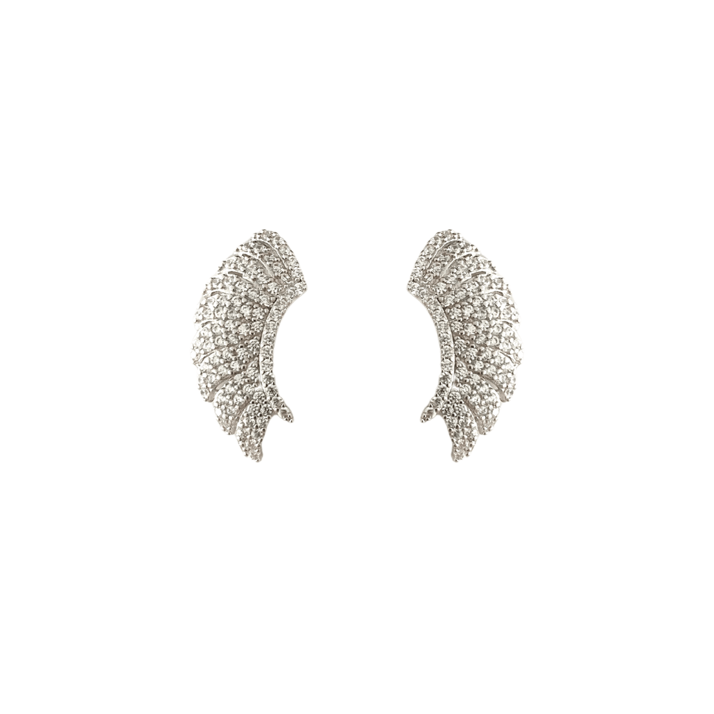 Silver Wings Stud Earrings | The Shop'n Glow