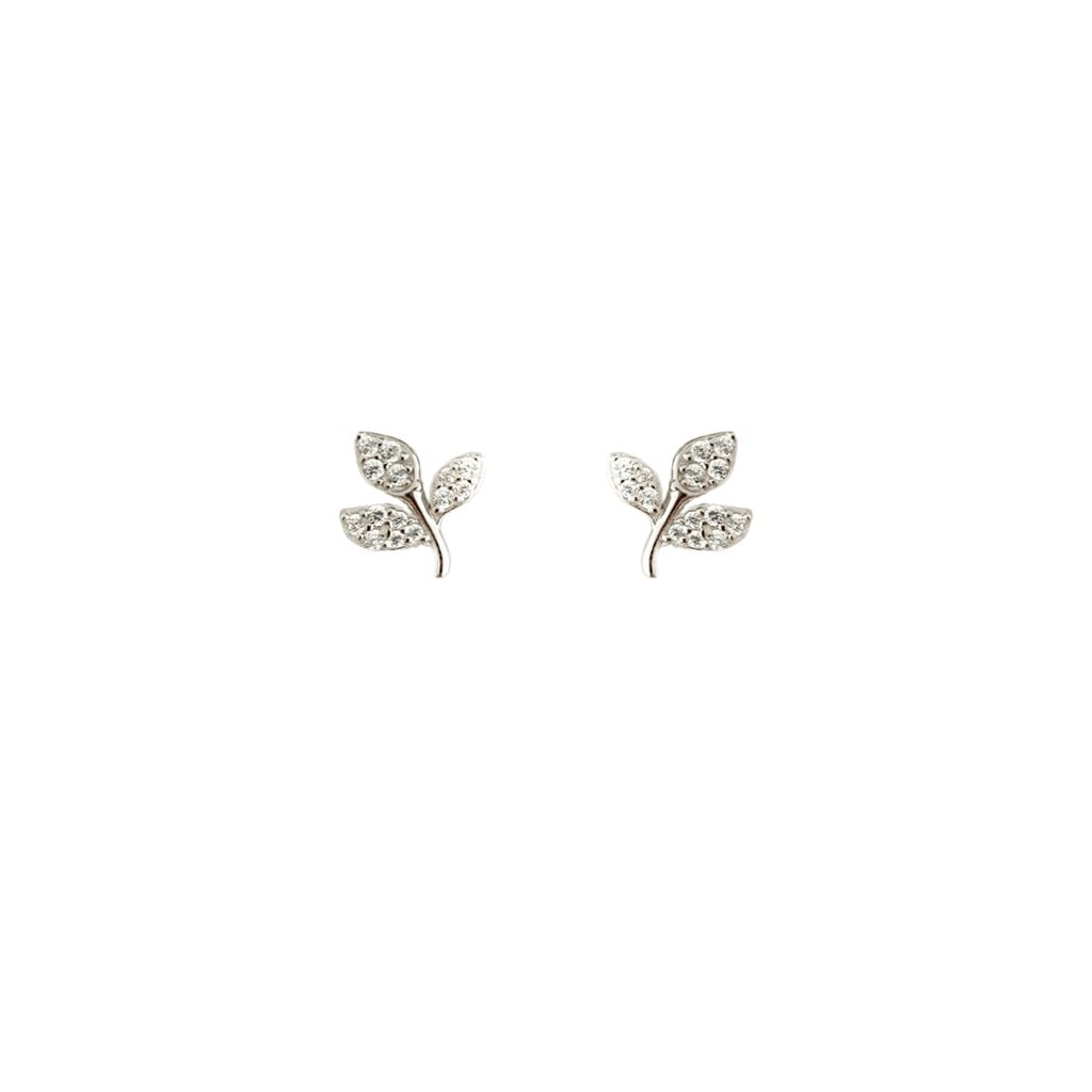 Mini Three Leaves Stud Earrings | The Shop'n Glow