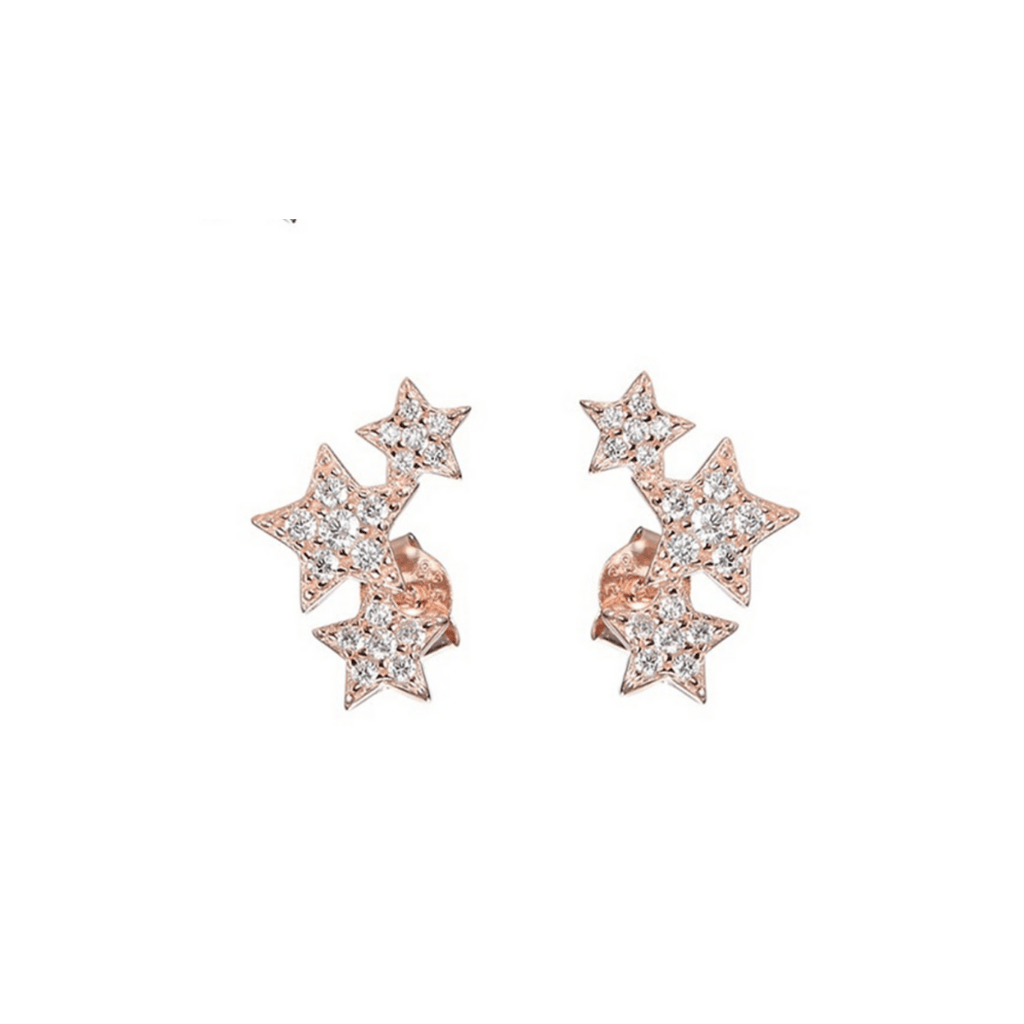 Sterling Silver Trio of stars Stud Earrings | The Shop'n Glow