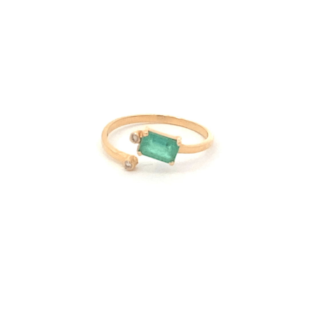 Le Vian Chocolate Waterfall Emerald Ring 3/4 ct tw Diamonds 14K Vanilla  Gold | Kay