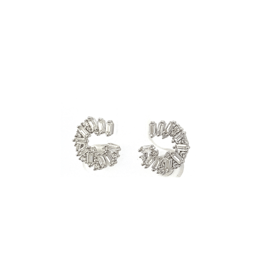 Elegant Sterling White CZ Stud Earrings | The Shop'n Glow