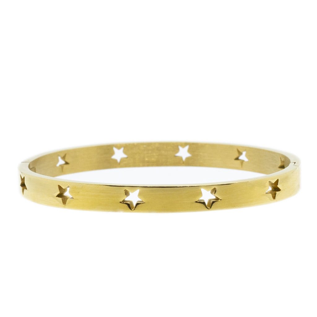 Gold Bangle with Stars