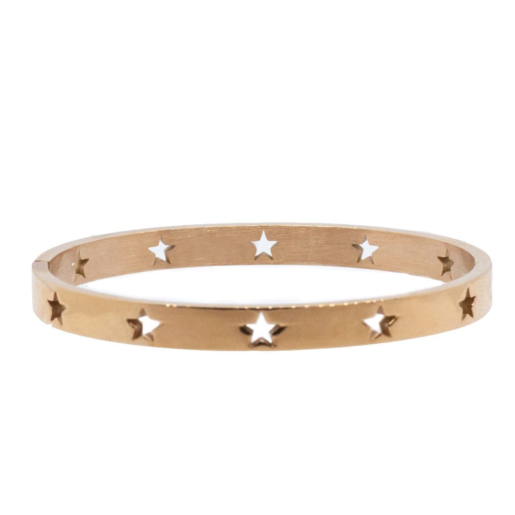 Gold Bangle with Stars