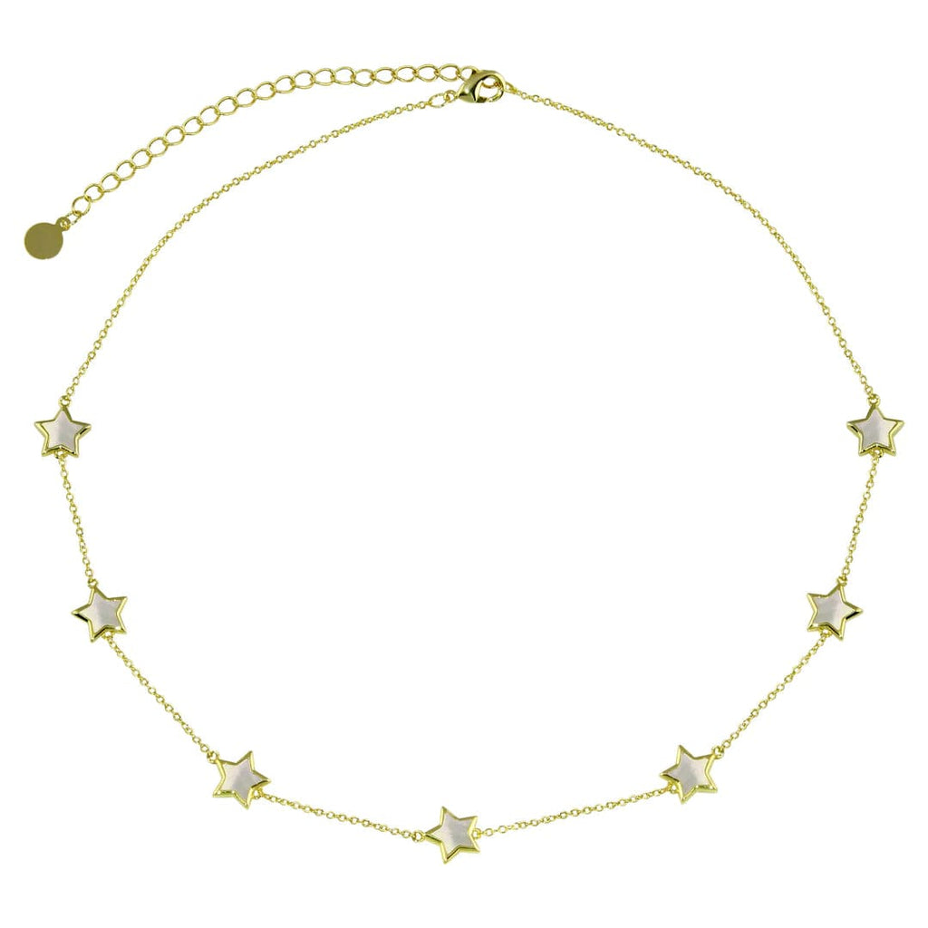 Mother Pearl Seven Star Gold Necklace