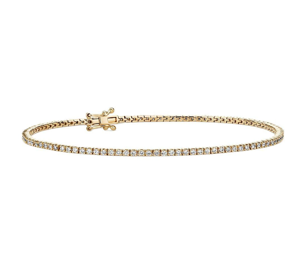 Tennis Thin Bracelet Gold | The Shop'n Glow