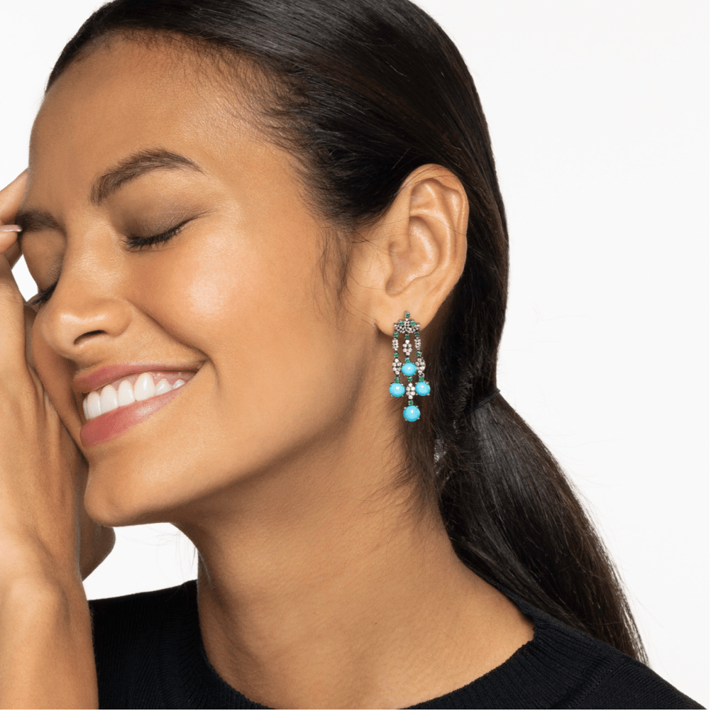 Turquoise Long Earrings | The Shop'n Glow