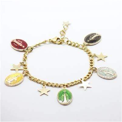 Religious Gold Charm Bracelet - The Shop'n Glow