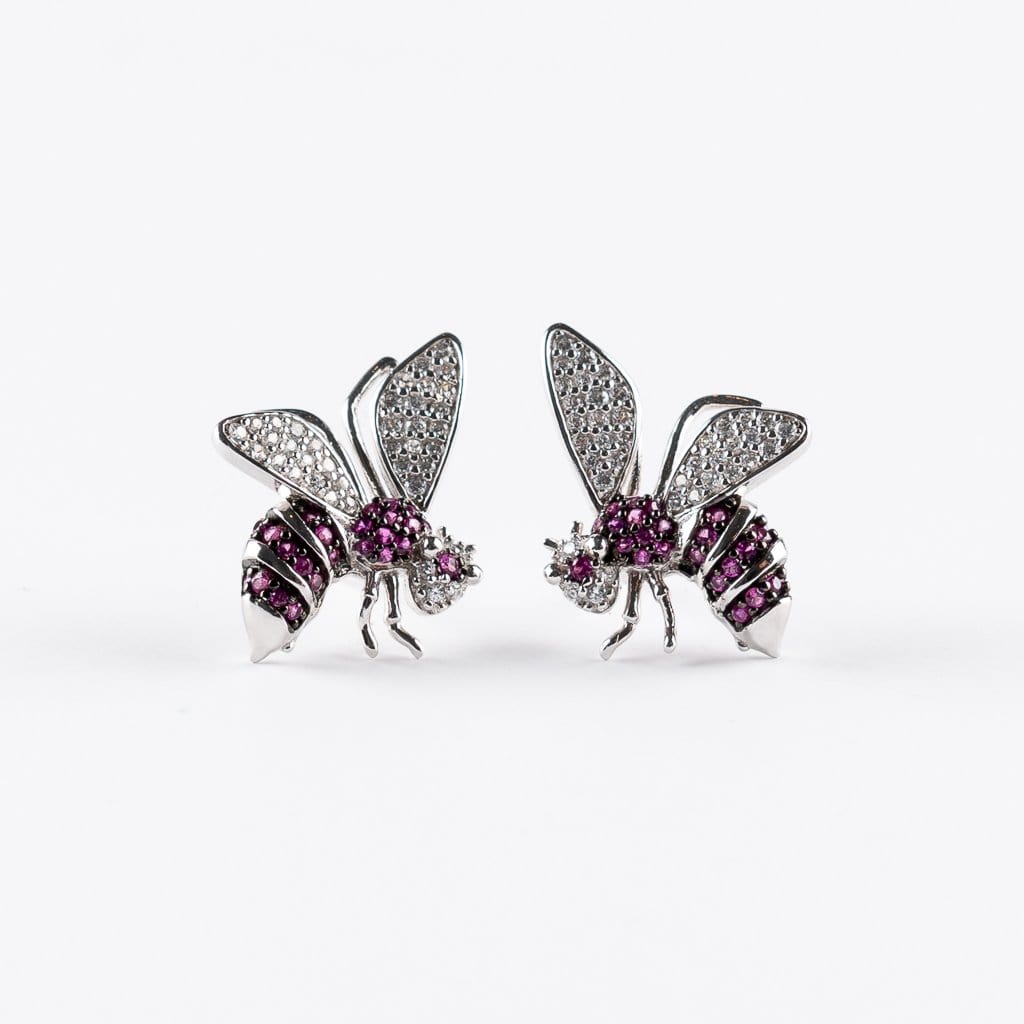 Sterling Silver Wasp Stud Earrings - The Shop'n Glow