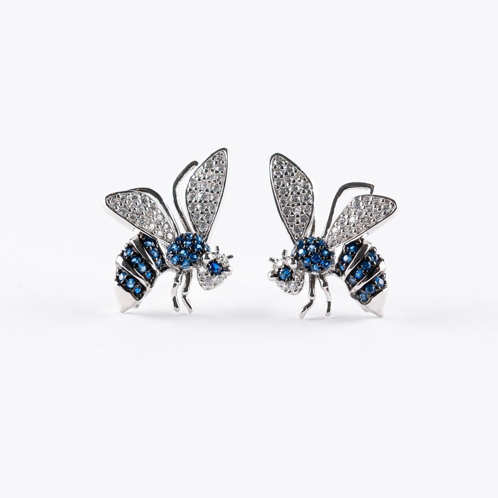 Sterling Silver Wasp Stud Earrings - The Shop'n Glow